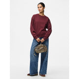 PIECES PIECES dame sweatshirt PCCHILLI Sweatshirt Tawny Port