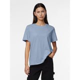 PIECES PIECES dame t-shirt PCRIA T-shirt Faded denim