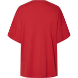 PIECES PIECES dame t-shirt PCAUNA Restudsalg High risk red