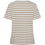 PIECES PIECES dame tee PCRIA T-shirt Silver Mink BRIGHT WHITE