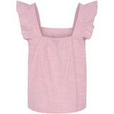 PIECES PIECES dame top PCAPIA Restudsalg Pink Lemonade Bright white