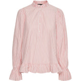 PIECES PIECES dame top PCASSRA Restudsalg Cloud Dancer BITTERSWEET