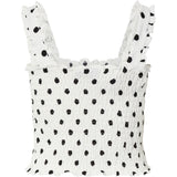 PIECES PIECES dame top PCBETTY Top Cloud Dancer BLACK DOTS