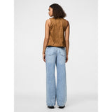 PIECES PIECES dame top PCJUNO Restudsalg Amber Brown