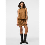 PIECES PIECES dame top PCJUNO Restudsalg Amber Brown