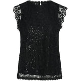 PIECES PIECES dame top PCOLLINE Restudsalg Black
