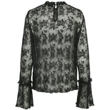 PIECES PIECES dame top PCSEMMA Restudsalg Black