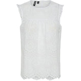 PIECES PIECES dame top PCVILDE Restudsalg Bright White