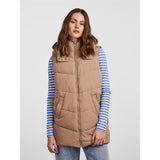 PIECES PIECES dame vest PCJAMILLA Restudsalg Silver Mink