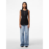 PIECES PIECES dame vest PCKAMIL Restudsalg Black