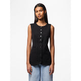 PIECES PIECES dame vest PCKAMIL Restudsalg Black