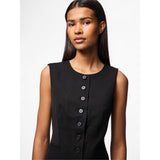 PIECES PIECES dame vest PCKAMIL Restudsalg Black