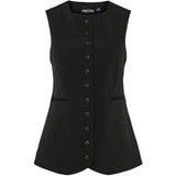 PIECES PIECES dame vest PCKAMIL Restudsalg Black