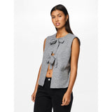 PIECES PIECES dame vest PCSILLY Restudsalg Medium grey melange