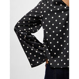 PIECES Pieces dame bluse PCJYTTA Restudsalg Black White Dots