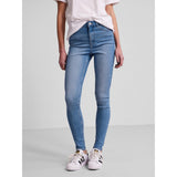 PIECES Pieces dame jeans PCHIGHFIVE Restudsalg Light Blue Denim