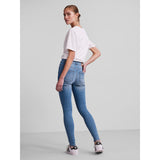 PIECES Pieces dame jeans PCHIGHFIVE Restudsalg Light Blue Denim