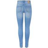 PIECES Pieces dame jeans PCHIGHFIVE Restudsalg Light Blue Denim