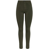 PIECES Pieces dame jeans PCHIGHSKIN Restudsalg Forest Night