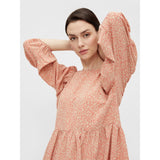 PIECES Pieces dame kjole PCGILBERTA Restudsalg Coral