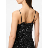 PIECES Pieces dame kjole PCKAM Dress Black Black sequins