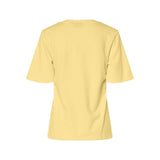 PIECES Pieces dame tee PCSKYLAR Restudsalg pale banana