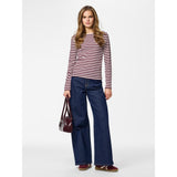 PIECES Pieces dame top PCRUKA Blouse Tawny Port CLOUD DANCER