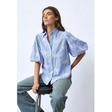 Sisters Point SISTERS POINT dame skjorte ELLA Shirt Blue Stripe