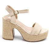 SHOES Sigrid dame plateau 3857 Shoes Beige