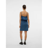 Vero Moda VERO MODA DAME KJOLE VMANNY Restudsalg Medium blue denim