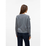 Vero Moda VERO MODA DAME STRIKTRØJE VMROSE Knit Medium grey melange