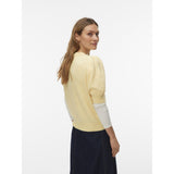 Vero Moda VERO MODA Dame Pullover VMDoffy Knit Golden Haze WHITE MELANGE
