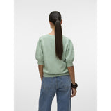 Vero Moda VERO MODA Dame Pullover VMDoffy Knit Birds Egg Green MELANGE