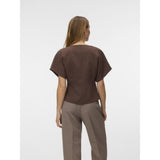 Vero Moda VERO MODA Dame Top VMSONJA Top Chocolate Martini SILVER BUTTON