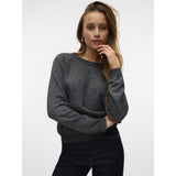 Vero Moda VERO MODA Dame Trøje VMDoffyshine Blouse Asphalt Silver Lurex