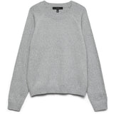 Vero Moda VERO MODA Dame Trøje VMDoffyshine Blouse Light Grey Melange Silver Lurex