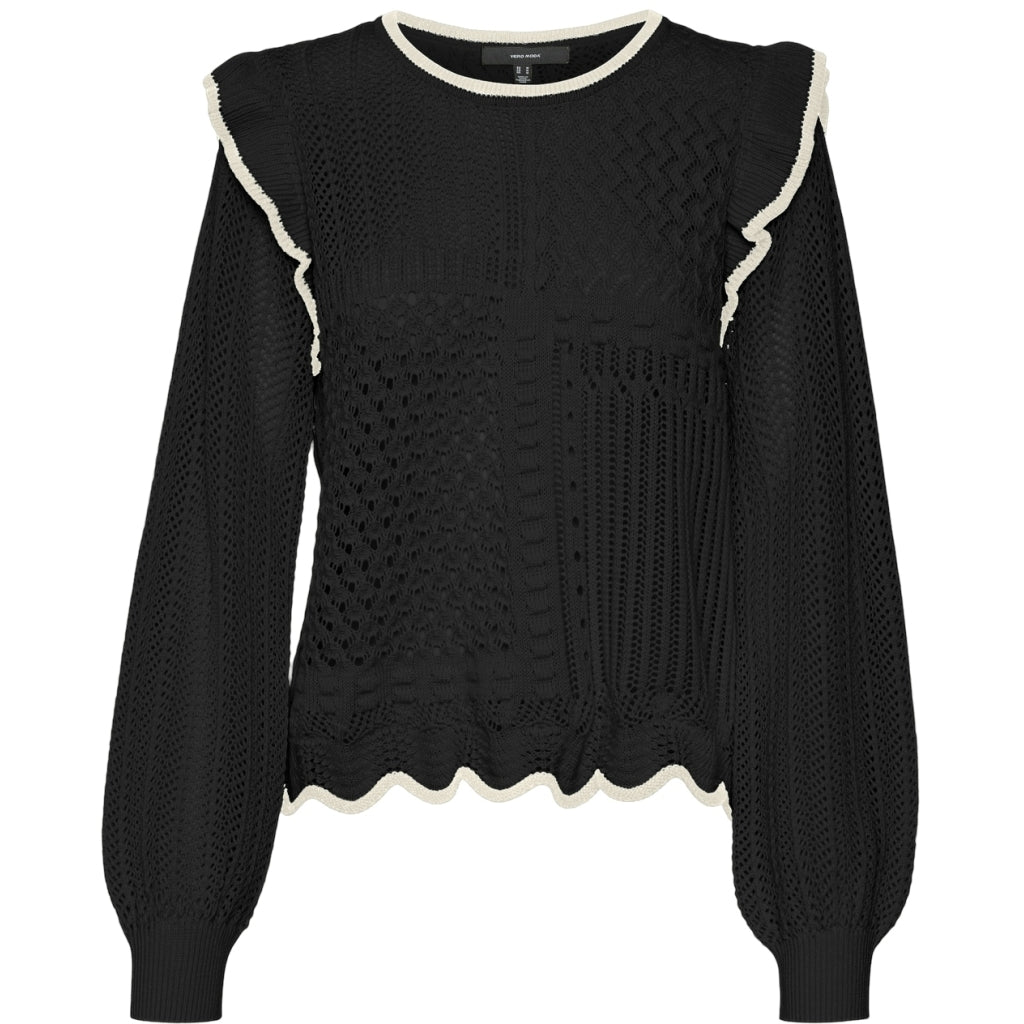 Maglione Donna VERO MODA Vmmilda LS Rollneck – Girocollo Alto Con Bottoni Sulle Maniche, Tinta Unita - 2