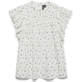 Vero Moda VERO MODA dame bluse VMTRINE Top Snow White Maguerite Blue Jasper