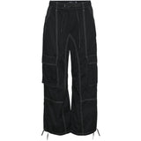 Vero Moda VERO MODA dame bukser VMKIM Restudsalg Black BIRCH STICHES