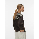 Vero Moda VERO MODA dame cardigan VMKARLA Cardigan Chocolate Torte MELANGE W. BLACK + BIRCH