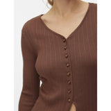 Vero Moda VERO MODA dame cardigan VMWILLOW Cardigan Cocoa Brown