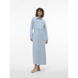 Vero Moda VERO MODA dame kjole VMMOLLY Dress Light Blue Denim