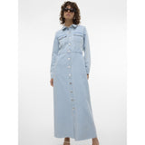 Vero Moda VERO MODA dame kjole VMMOLLY Dress Light Blue Denim