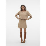 Vero Moda VERO MODA dame nederdel VMGOLD Restudsalg Silver Mink W. MELANGE