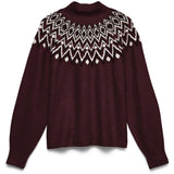 Vero Moda VERO MODA dame pullover VMKARLA Pullover Windsor Wine MELANGE W. BLACK + BIRCH