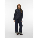 Vero Moda VERO MODA dame skjorte AWEVERLYN Shirt Dark Blue Denim