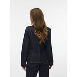 Vero Moda VERO MODA dame skjorte AWEVERLYN Shirt Dark Blue Denim