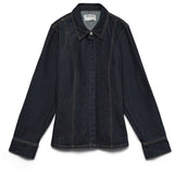 Vero Moda VERO MODA dame skjorte AWEVERLYN Shirt Dark Blue Denim
