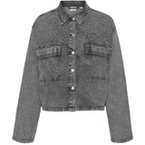 Vero Moda VERO MODA dame skjorte VMELLAS Shirt Light Grey Denim STUDS