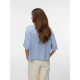 Vero Moda VERO MODA dame skjorte VMLINN Shirt Cornflower Blue LIVA Navy Blazer